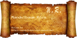 Mandelbaum Róza névjegykártya