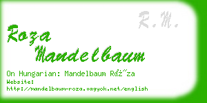 roza mandelbaum business card